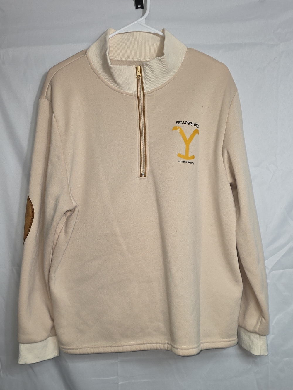 Yellowstone Cream Half-Zip Pullover Sweater 2XL (M204)